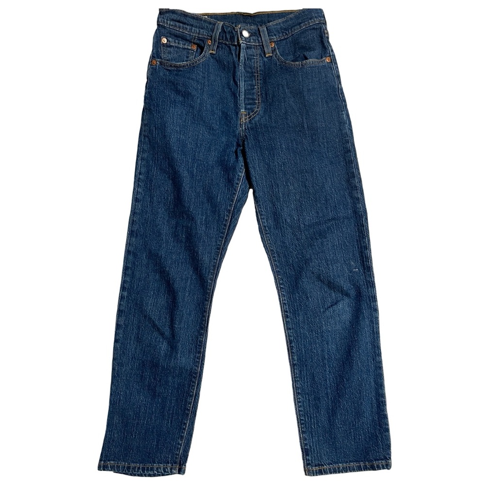 Levi's 501 Dark Blue Button Fly Jeans Sz 25 EUC